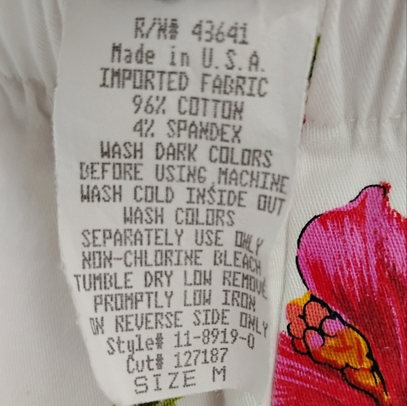 Forenza Vintage 90s Playful Floral Pants Nostalgic Feminine Dopamine Size Medium - Picture 7 of 7